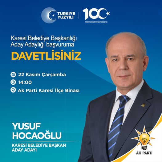 Yusuf Hocaoğlu karesi aday adayı