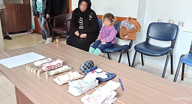 Dilencinin Üzerinden 11 bin 330 lira çıktı