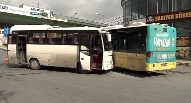Esenyurt'ta freni patlayan minibüs, İETT otobüsüne çarptı: 6 yaralı