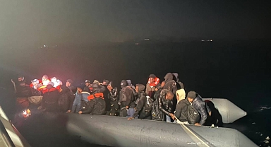 Ayvalık’ta 56 Göçmen Kurtarıldı
