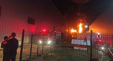 Bursa'da lunapark ve çocuk oyun grubu üreten fabrikada büyük yangın
