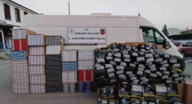 Ankara'da 815 bin adet boş makaron ve 535 kilo kaçak tütün ele geçirildi