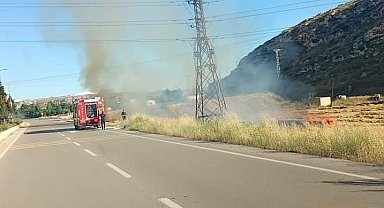 Ankara'da tarım arazisinde yangın