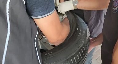 Antalya'da araç lastiğine gizlenmiş 'emanet' uyuşturucu operasyonu