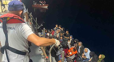 Ayvacık açıklarında 38 kaçak göçmen yakalandı