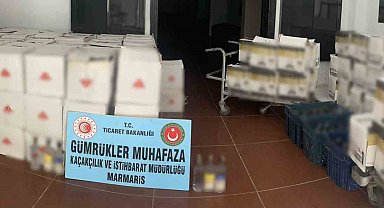Bodrum'da 2 bin 199 şişe sahte içki ele geçirildi