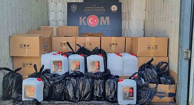 Çanakkale'de bin 69 litre etil alkol ele geçirildi