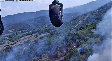 Çanakkale'deki orman yangınında yaklaşık 1 dönüm alan zarar gördü