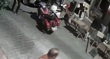 Cihangir'de sandalye ve küllüklü esnaf kavgası kamerada: Ateş açılınca ortalık karıştı