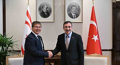 Cumhurbaşkanı Yardımcısı Yılmaz, KKTC Başbakanı Üstel ile görüştü