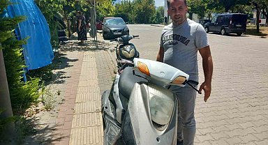 Fabrika önünden çalınan motosiklet bulundu