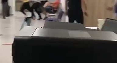 Hastanede yumrukların havada uçuştuğu kavga kamerada