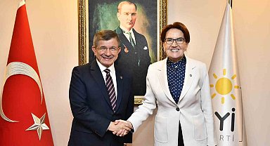 İYİ Parti lideri Akşener, Gelecek Partisi lideri Davutoğlu ile görüştü