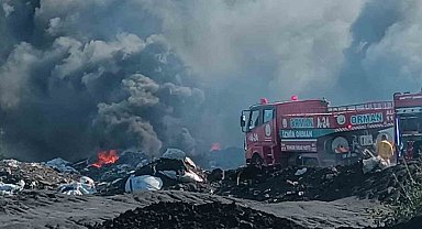 İzmir'de atık depolama tesisinde yangın