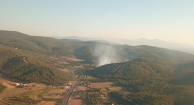 İzmir'deki orman yangınına havadan ve karadan müdahale