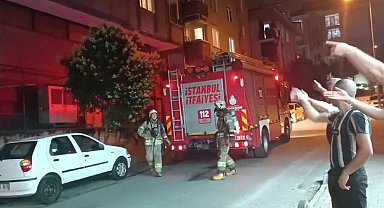 Küçükçekmece'de 6 katlı binada yangın paniği