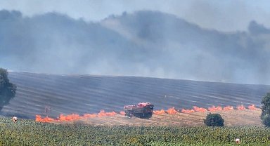 Ormanlık alandaki alevler rüzgarın etkisiyle büyüyor