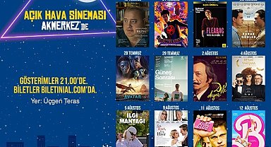 Üçgen Teras'ta açık hava sinema keyfi