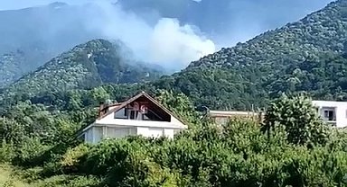 Uludağ'ın eteklerinde orman yangını