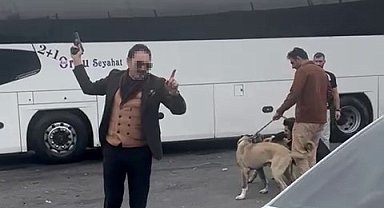 15 Temmuz Demokrasi Otogarı'nda bir maganda etrafa küfürler savurup, silahla havaya ateş açtı