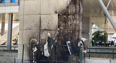 Ankara'da üst geçit asansöründe korkutan yangın
