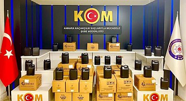 Ankara'da yaklaşık 1 milyon lira değerinde etil alkol ele geçirildi