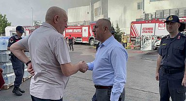 Arnavutköy'de cam fabrikasında çıkan yangın 13 saat sonra kontrol altına alındı