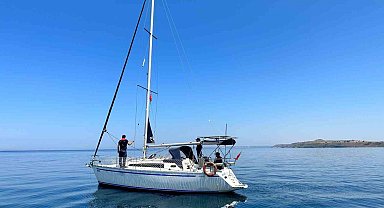 Çanakkale açıklarında 27 kaçak göçmen ile 2 göçmen kaçakçısı yakalandı