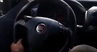 Çekmeköy'de ayaklarıyla otomobil sürdü, hız yaptı