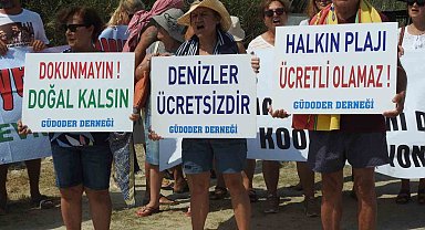 Çeşme'de sahillerin ücretli hale getirilmesine havlulu tepki sürüyor