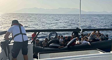 Datça'da Yunanistan'ın geri ittiği 29 göçmen kurtarıldı