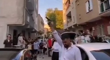 Düğün magandaları kamerada, sokak arasında arka arkaya ateş açtılar
