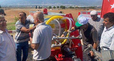 İzmir ve Manisalı muhtarlara orman yangını için su tankı teslim edildi