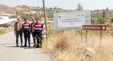 Jandarma ve ormancılardan pankartlı uyarı