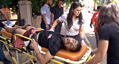 Kendisini 'kan' polisi 'ter' içinde bıraktı