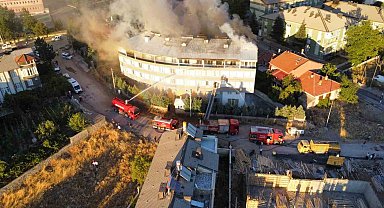 Konya'da 5 katlı binada yangın