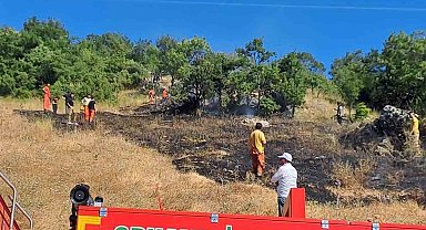 Orhaneli'de çıkan yangın söndürüldü