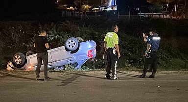 Sinop'ta otomobil takla attı: 4 yaralı