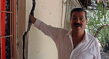 Temeli kayıp çatlayan evlerde korku içinde yaşıyorlar