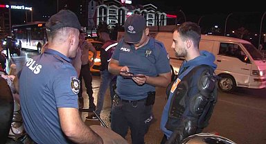 Ümraniye'de kurallara uymayan motosiklet sürücülerine ceza