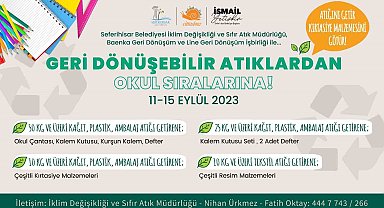 Atık malzemelerini getir, kırtasiye malzemelerini götür