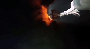 Bursa'daki orman yangını için helikopterlerin biri indi biri kalktı