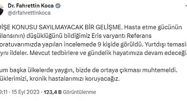 Covid-19'un yeni varyantı 'Eris' 9 kişide tespit edildi