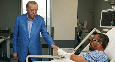 Cumhurbaşkanı Erdoğan, Ali ve Vuslat Sabancı çiftini hastanede ziyaret etti