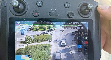 Drone destekli denetimlerde 1 saatte 15 araç cezadan kaçamadı