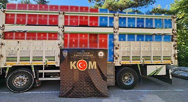 Durdurulan kamyondan 7,5 milyon adet makaron ele geçirildi