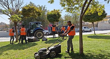 Eyyübiye parklarında sonbahar çalışması
