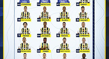 Fenerbahçe'nin Alanyaspor maçı kamp kadrosu açıklandı