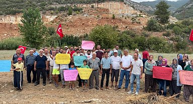 Gazipaşa'da mermer ocağına 'ÇED gerekli değil' kararı protesto edildi