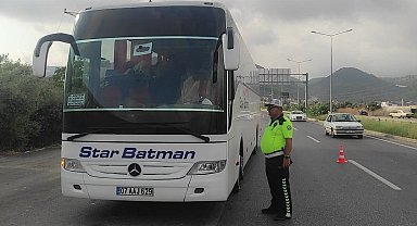 Gazipaşa'da yolcu otobüsleri denetlendi